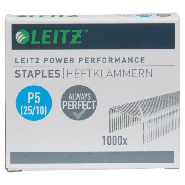Leitz No. 25 P5 H�fteklammer - 10 mm - 1000 stk. power performance